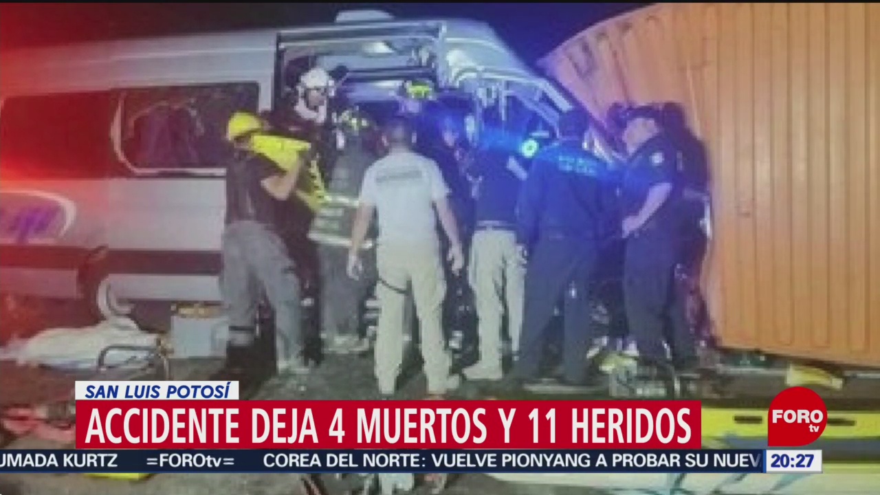 FOTO: Accidente deja 4 muertos y 11 heridos en San Luis Potosí, 17 Agosto 2019