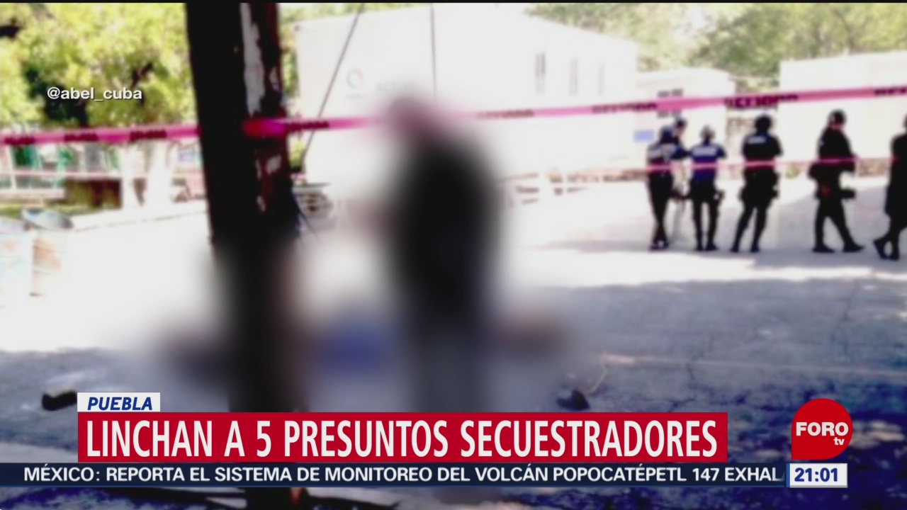 Foto: Linchan Presuntos Secuestradores Puebla Video 7 Agosto 2019
