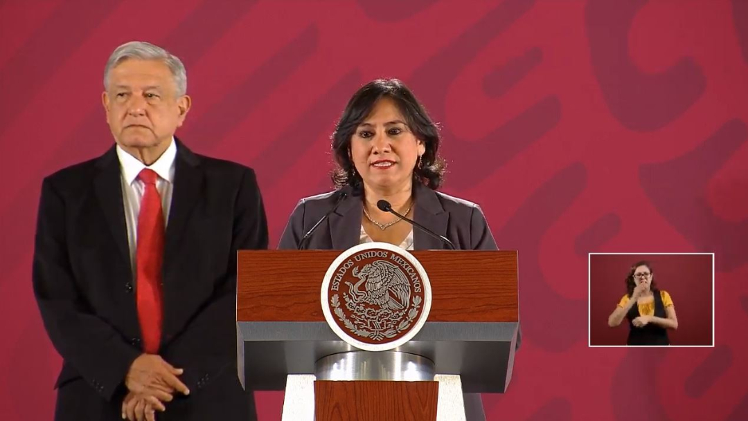 Foto: Irma Eréndira Sandoval, secretaria de la Función Pública, anunció la puesta en marcha de un nuevo programa contra la corrupción, 7 agosto 2019