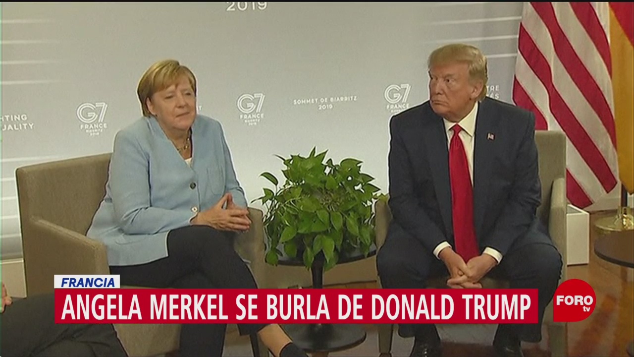 FOTO: Angela Merkel Se Burla Trump Por Tener Sangre Alemana