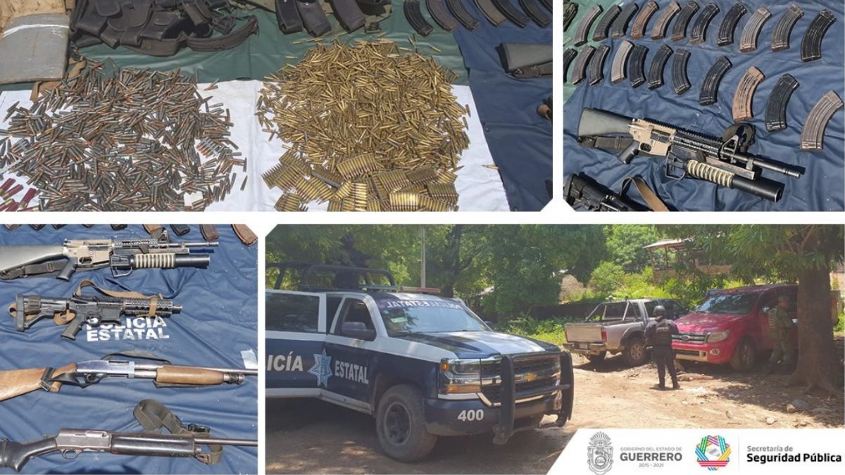Aseguran arsenal a personas relacionadas con ‘El Carrete’ en Guerrero