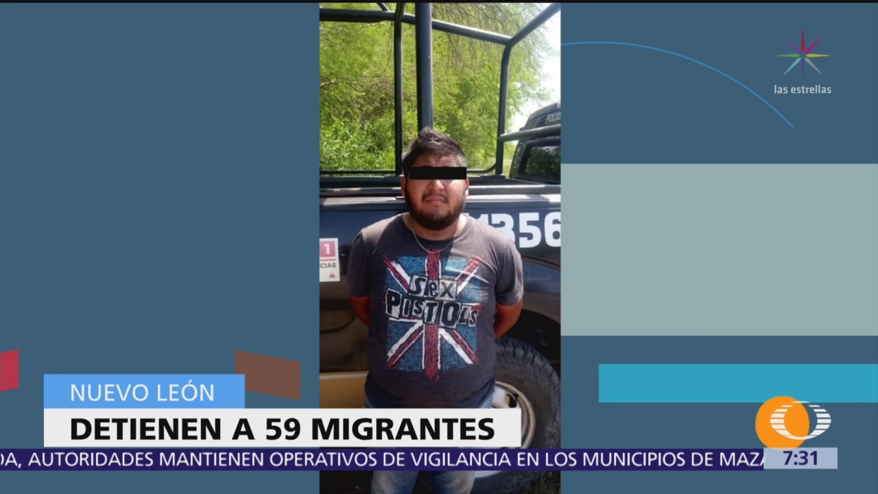 Aseguran a 59 migrantes en Nuevo León