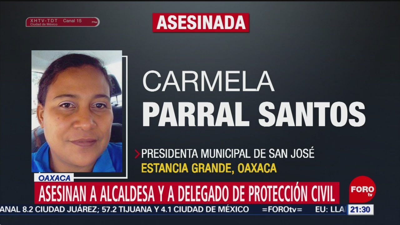 FOTO: Asesinan a presidenta municipal y mando policiaco en Oaxaca, 17 Agosto 2019