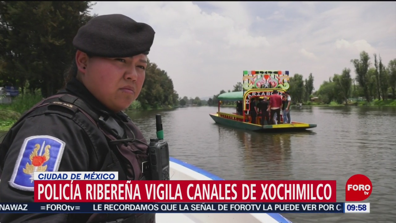 FOTO: Así opera la Policía Ribereña que vigila los canales de Xochimilco, 11 Agosto 2019