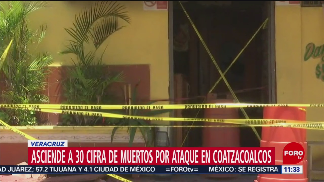 FOTO: Aumenta a 30 la cifra de muertos por masacre en bar de Coatzacoalcos, 31 Agosto 2019