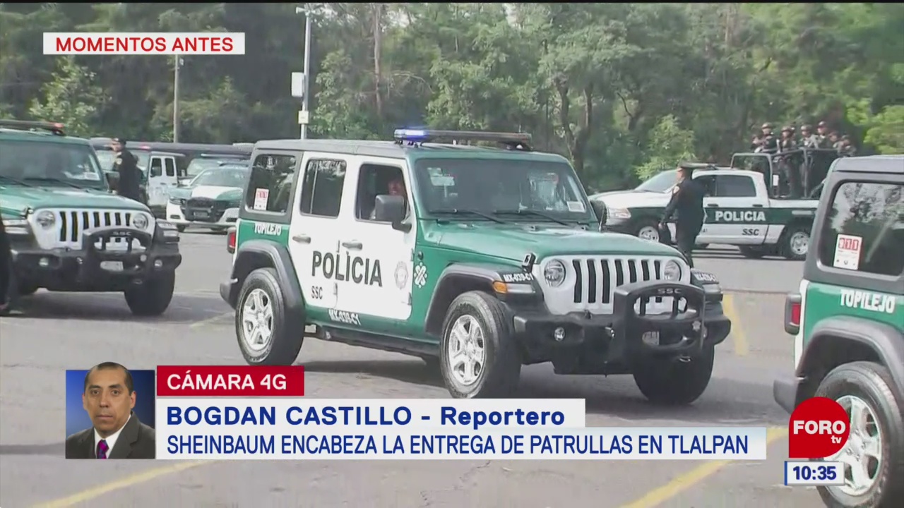 Autoridades de la CDMX entregan nuevas patrullas en Tlalpan