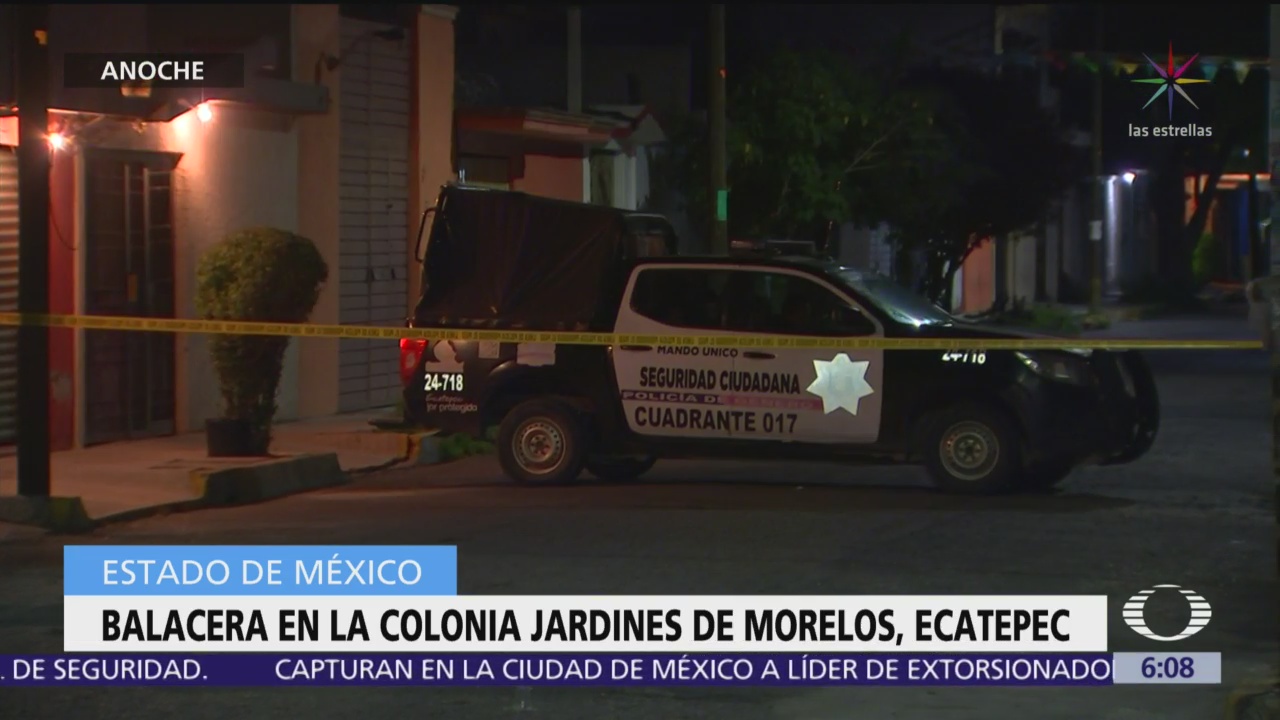 Balacera en Ecatepec, Edomex, deja dos heridos