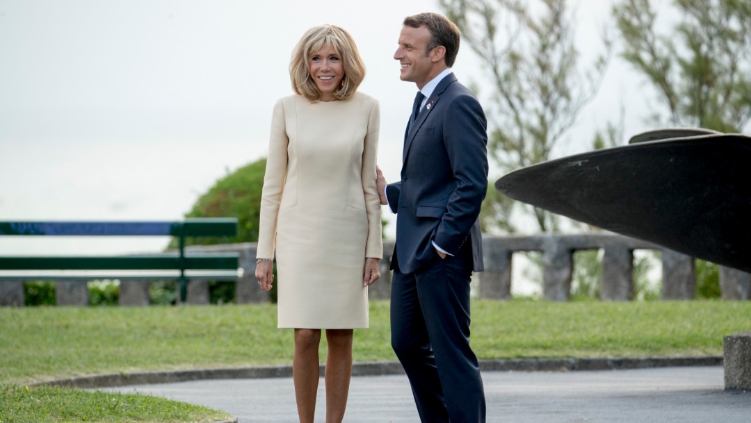Foto: Emmanuel y Brigitte Macron, 24 de agosto de 2019, Francia