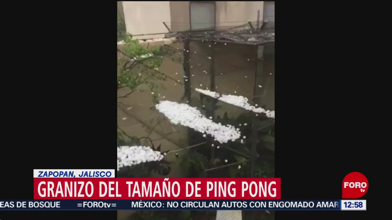 Captan en video granizo del tamaño de bolas de ping pong