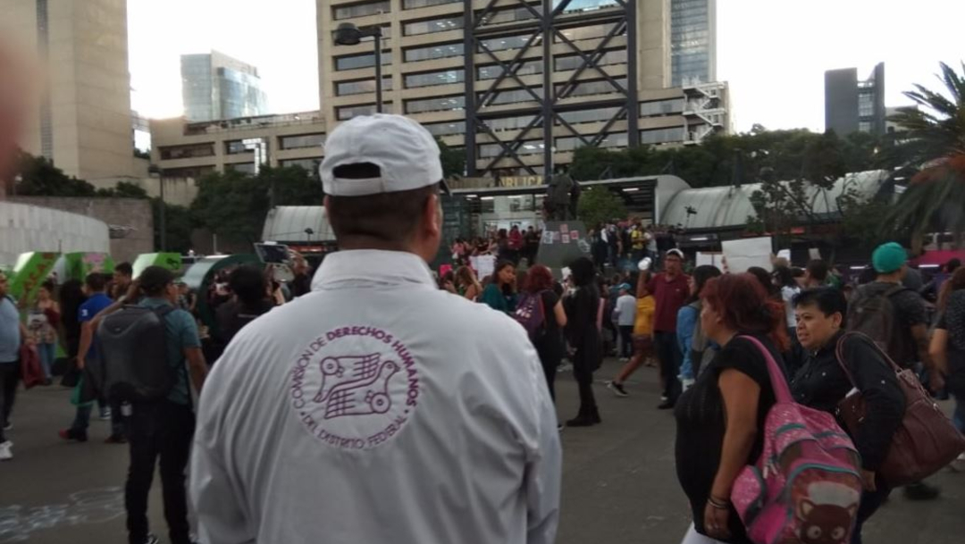 Foto: La Comisión de Derechos Humanos de la CDMX monitoreó la marcha de mujeres contra la violencia de género, 17 agosto 2019