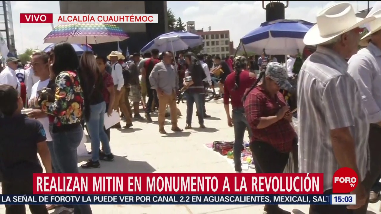 Foto: Concluye Mitin Campesinos Monumento Revolución