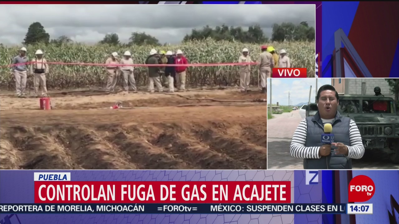 Foto: Controlan Fuga Gas Acajete Puebla 22 Agosto 2019