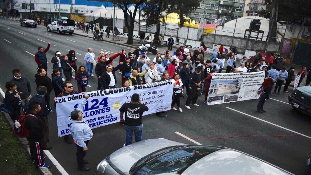 Foto Damnificados bloquean Tlalpan; Asamblea del Multifamiliar se deslinda 9 agosto 2019