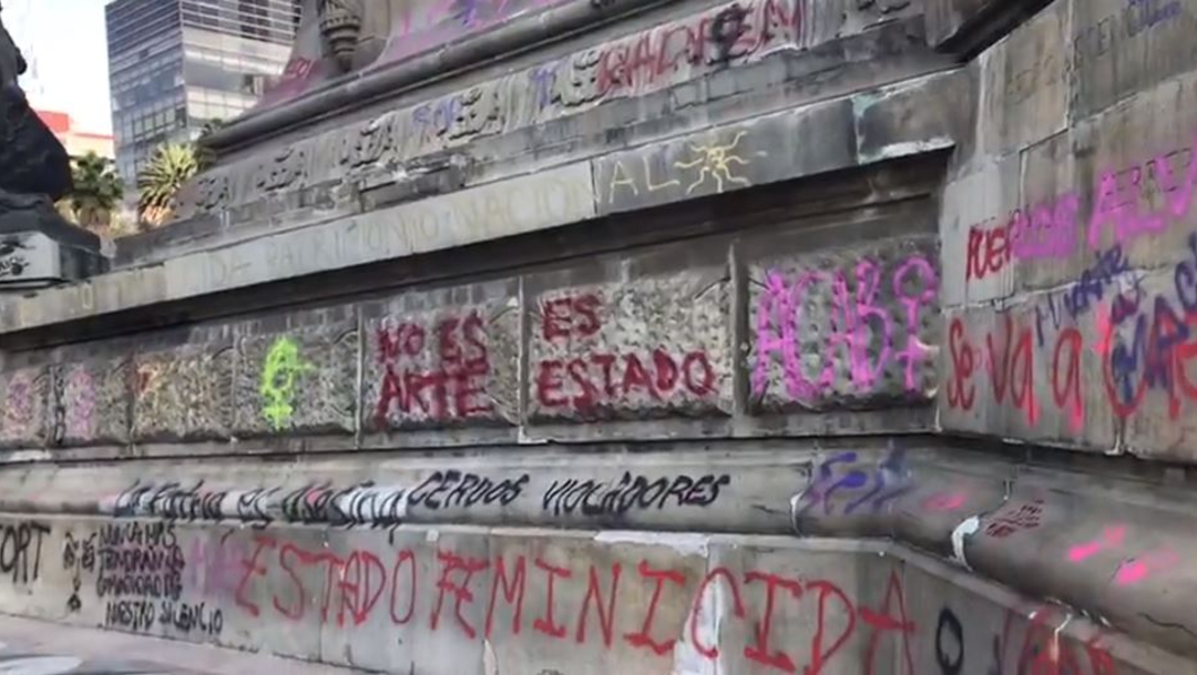 Bellas Artes revisará daños al Ángel de la Independencia tras vandalismo