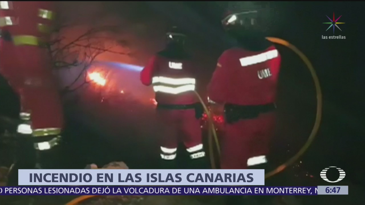 Desalojan a mil personas por incendio en Islas Canarias