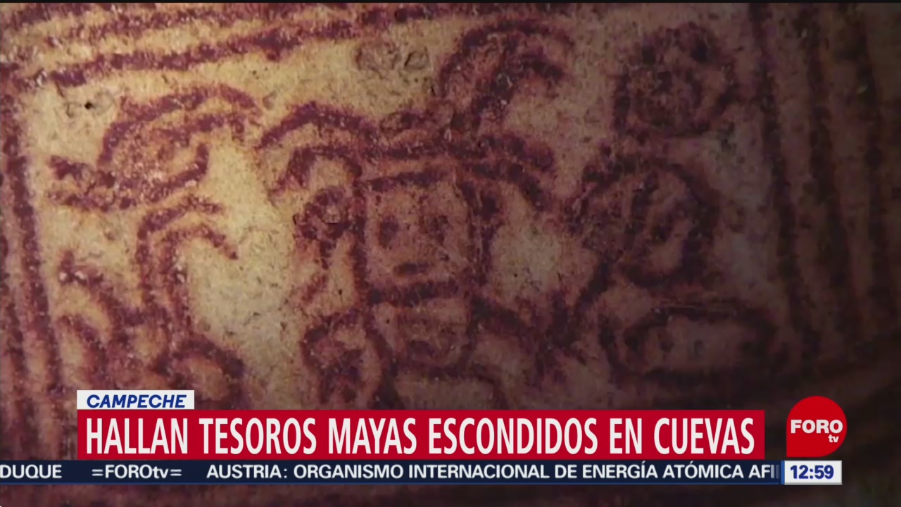 Descubren tesoros mayas escondidos en cuevas de Campeche