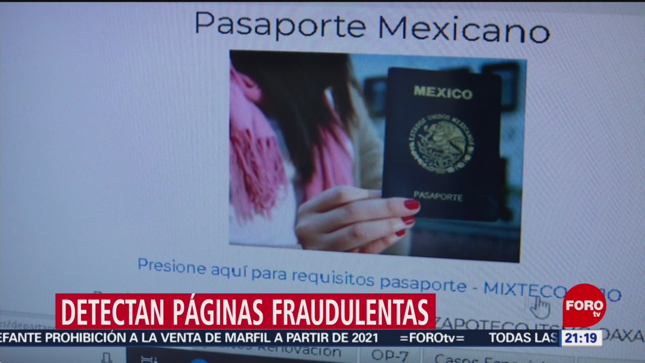 Foto: Detectan Fraude Páginas Internet Citas Pasaporte 12 Agosto 2019