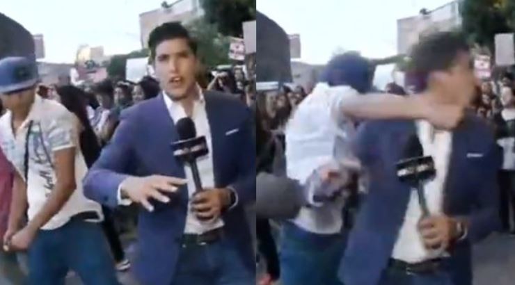 Foto Detienen a sujeto que golpeó a reportero durante marcha #NoMeCuidanMeViolan 21 agosto 2019