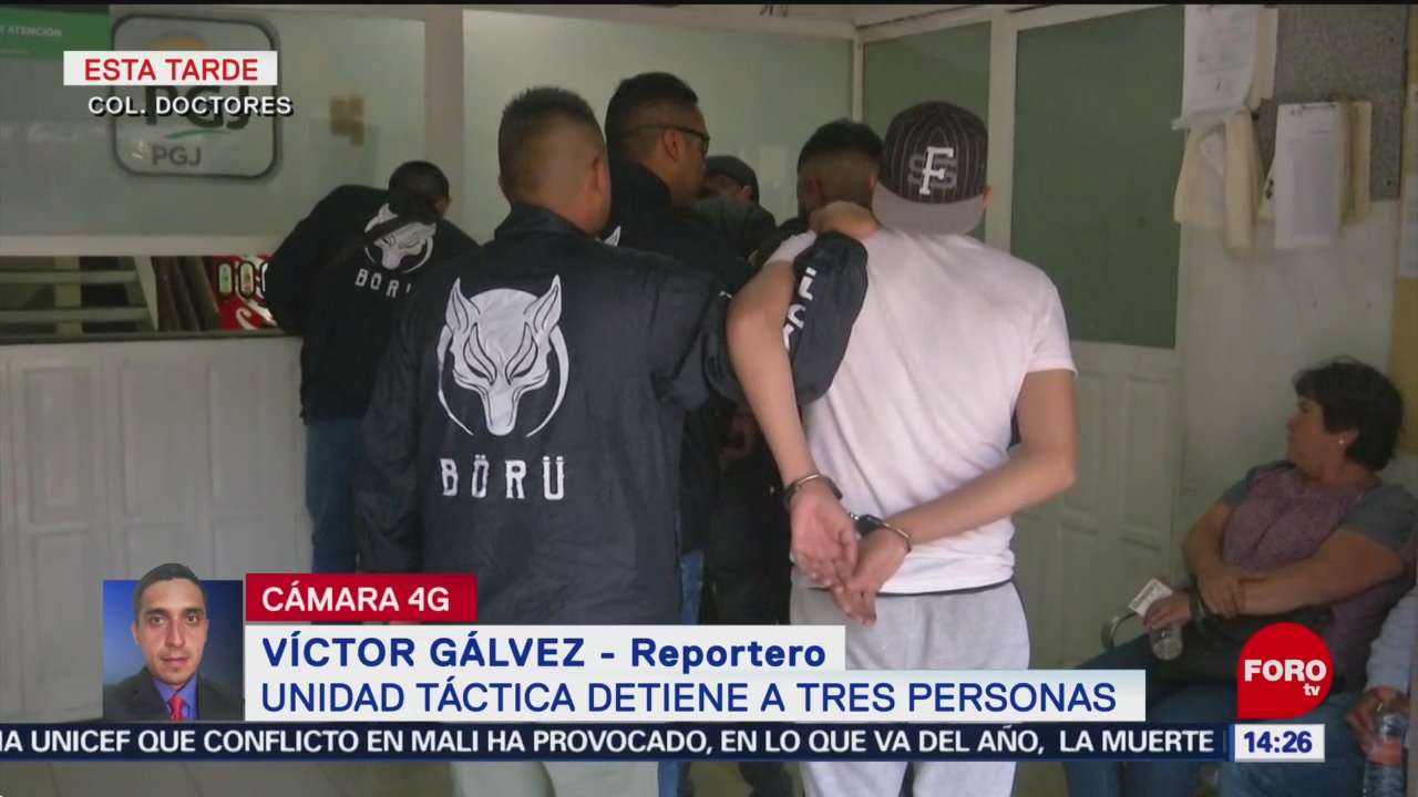 Foto: Detienen tres personas Tepito CDMX, 13 agosto 2019