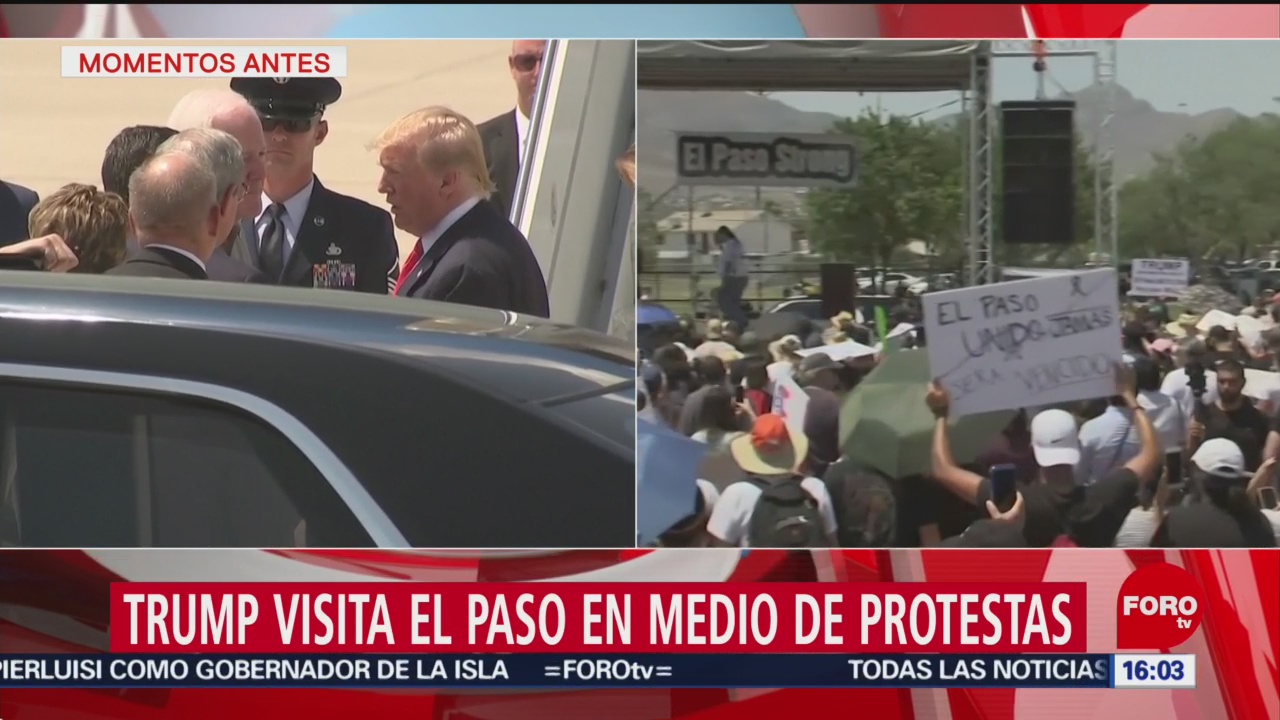 Foto: Donald Trump llega El Paso Tiroteo 7 agosto 2019