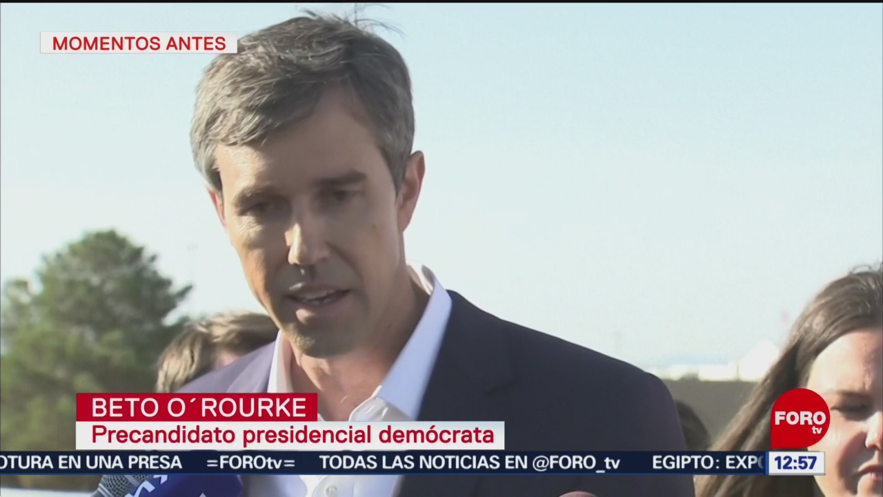 FOTO: El precandidato presidencial Beto O'Rourke condena tiroteo en Texas, 4 Agosto 2019