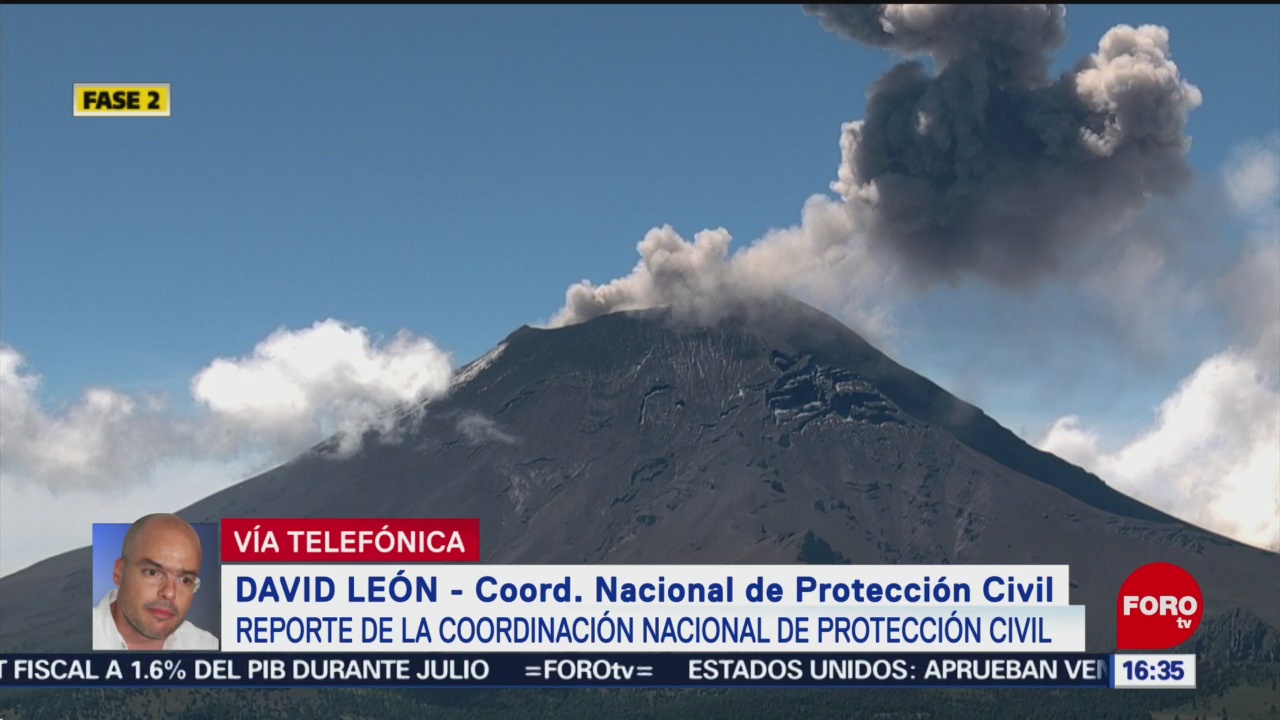 FOTO: volcán Popocatépetl registra intensa actividad