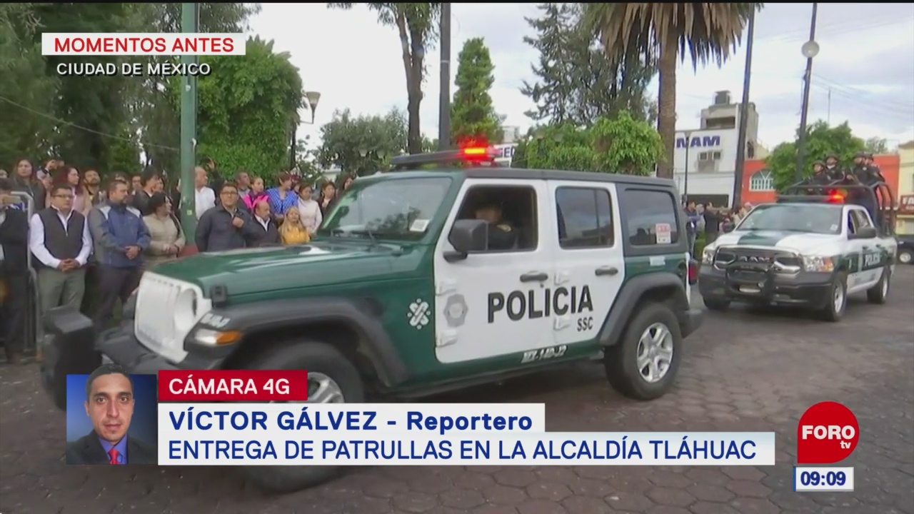 Entregan patrullas en la alcaldía Tláhuac, en CDMX