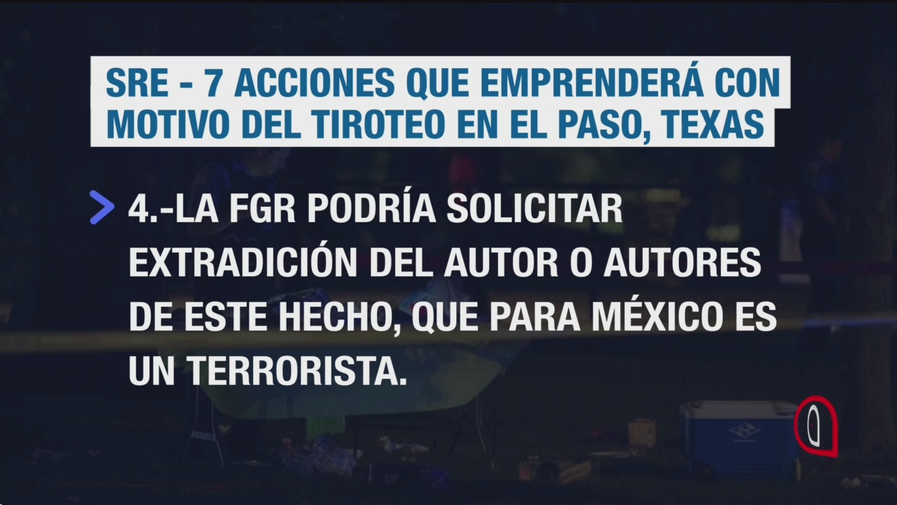 FOTO: Estas son las acciones que emprenderá México tras tiroteo en Texas, 4 Agosto 2019