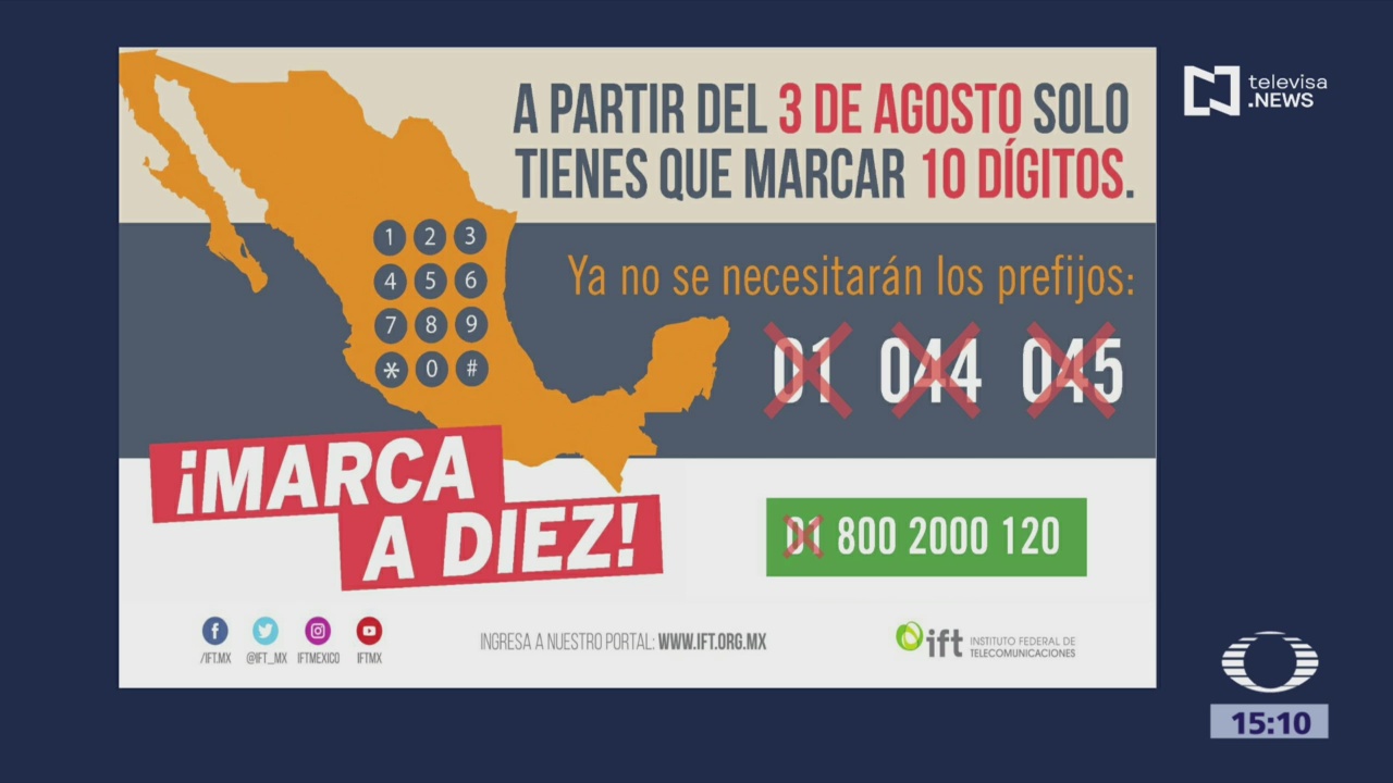 Foto: Nueva Marcación Telefónica En México