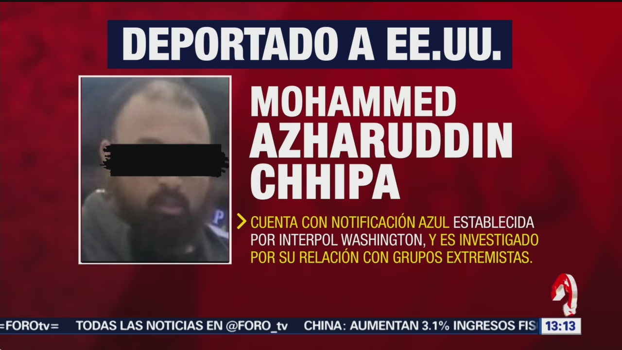 FOTO: FGR informa que deportó estadounidense con presuntos nexos con yihad