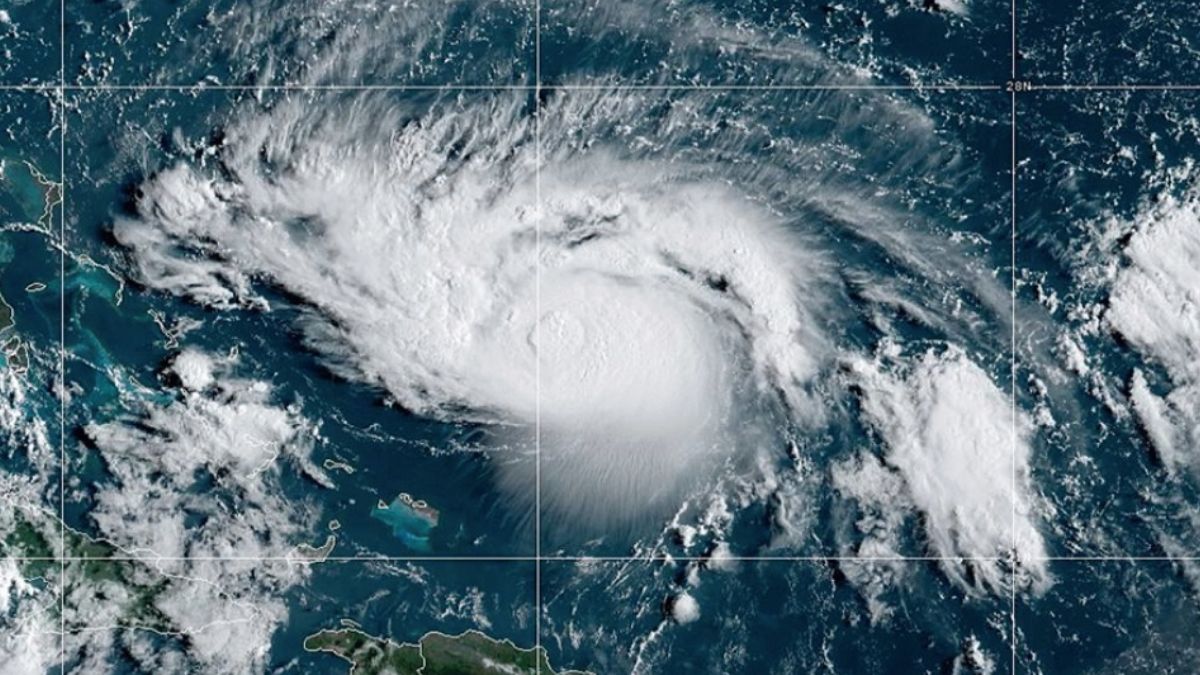 Foto: Imagen satelital del huracán “Dorian”. Twitter/@NOAA