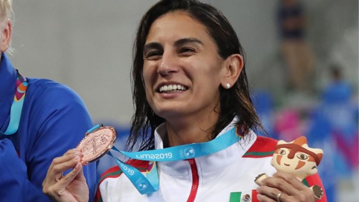 Foto: Paola Espinosa ganó la medalla de bronce en trampolín de un metro. El 2 de agosto de 2019. Reuters