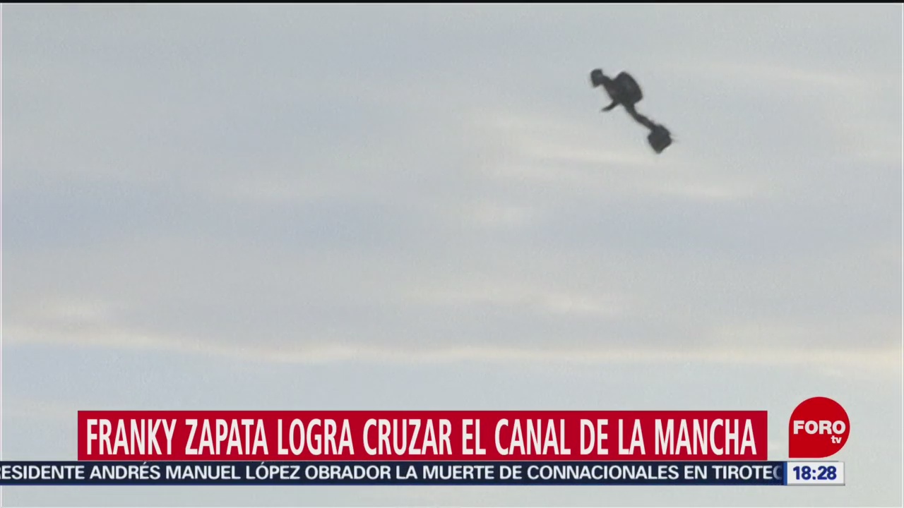 FOTO: Franky Zapata logra cruzar el canal de la Mancha, 4 Agosto 2019