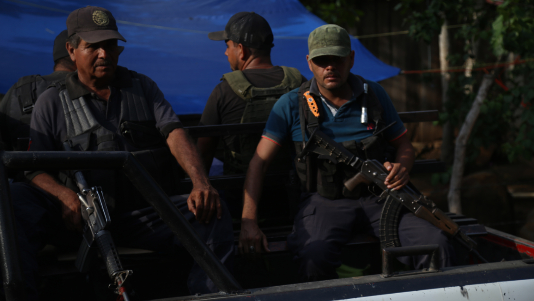 Grupos de autodefensa de la sierra-costa de Michaocán realiza tareas de vigilancia, 22 agosto 2019