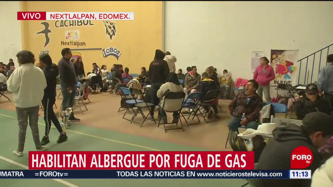 Habilitan albergues por fuga de gas en Nextlalpan, Edomex