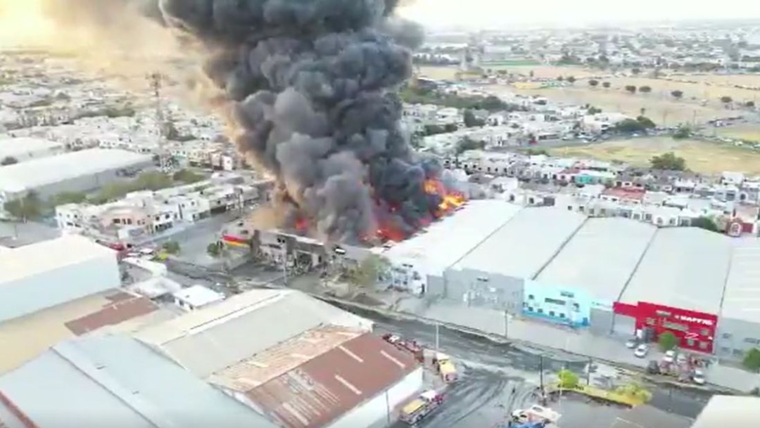Foto: Hasta el momento se desconocen las causas del incendio en fábrica de Nuevo León , 18 de agosto 2019. (Noticieros Televisa)