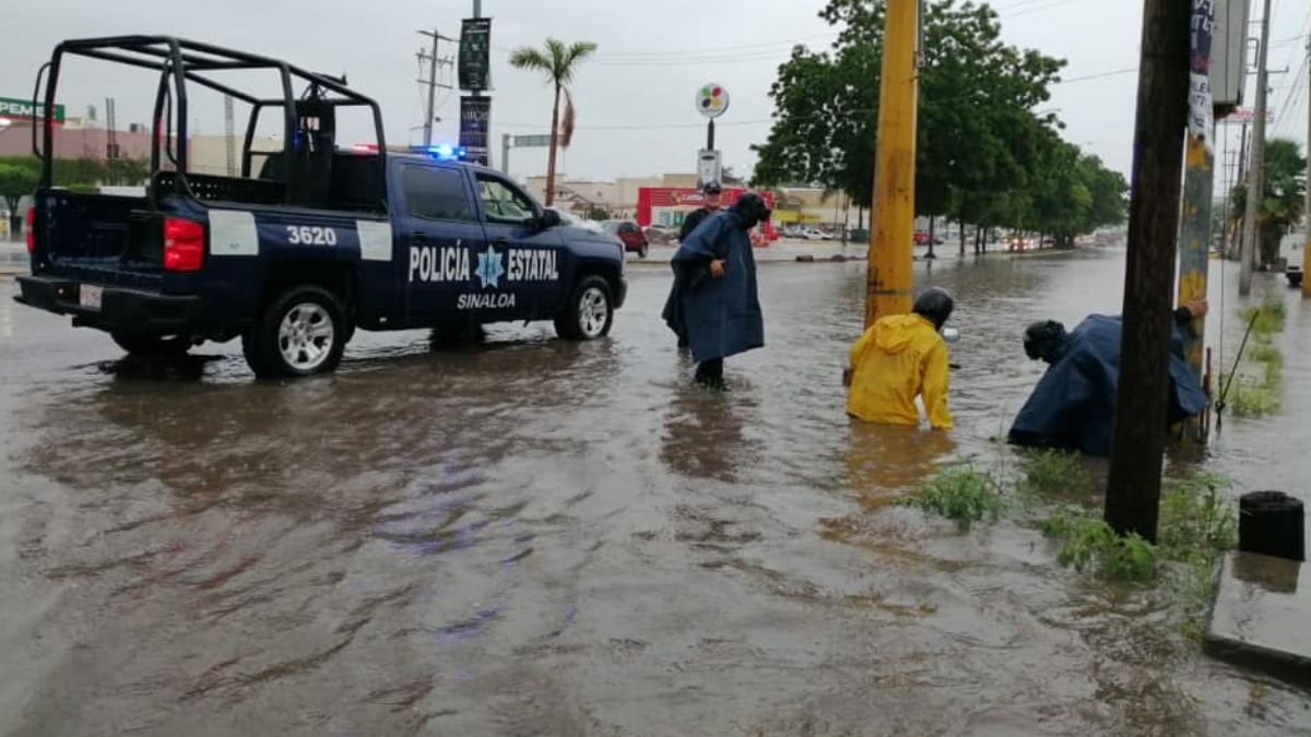 Afectaciones por lluvias en Sinaloa.