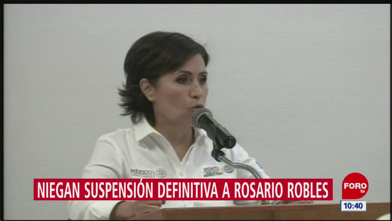 Juez niega suspensión definitiva contra orden de aprehensión a Rosario Robles