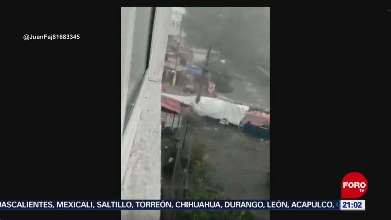 FOTO: Lluvias en Naucalpan provocan desbordamiento del río Totolinga, 25 Agosto 2019