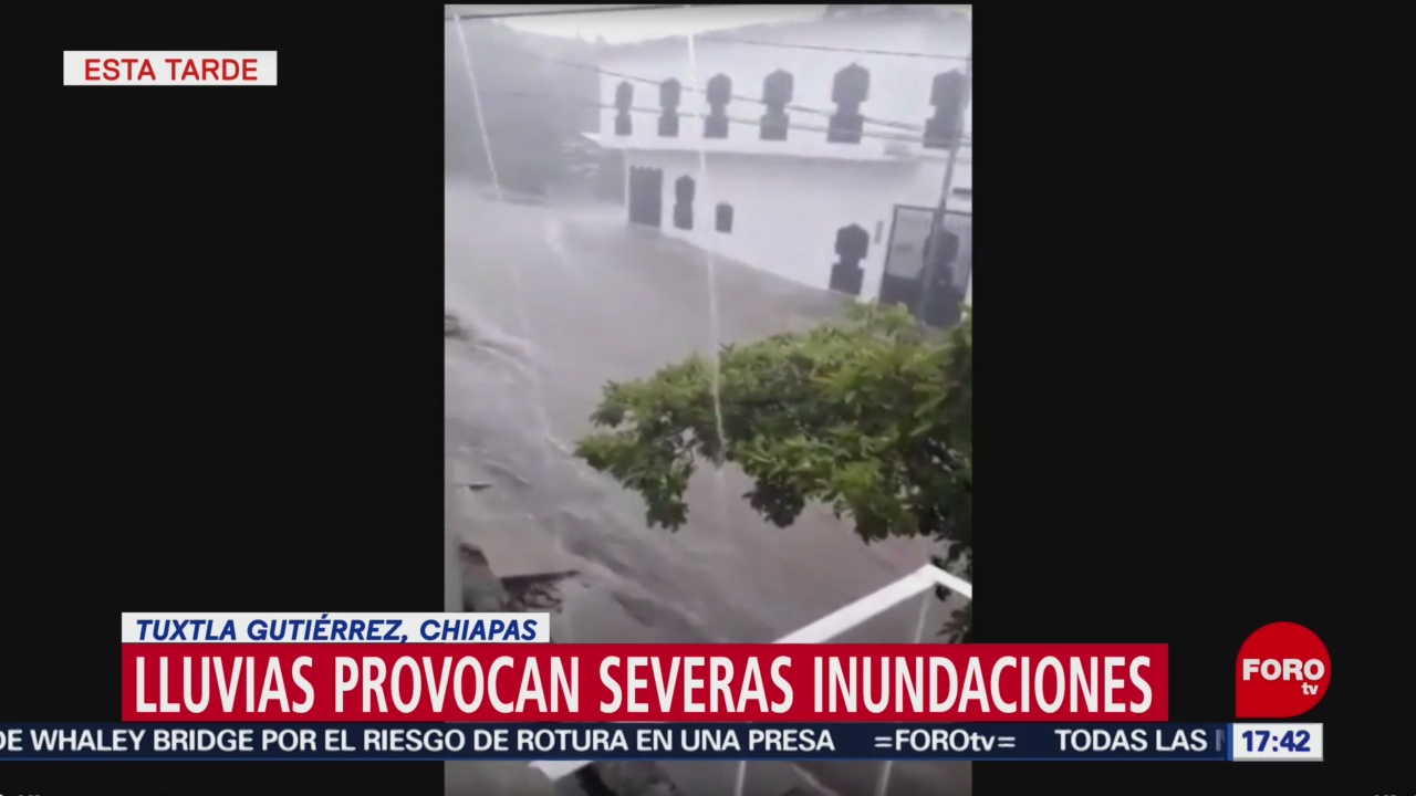 FOTO: Lluvias provocan severas inundaciones en Tuxtla Gutiérrez, Chiapas, 4 Agosto 2019