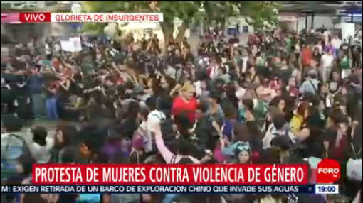 Foto: Manifestantes Contra Violencia Género Bloquean Insurgentes CDMX 16 Agosto 2019