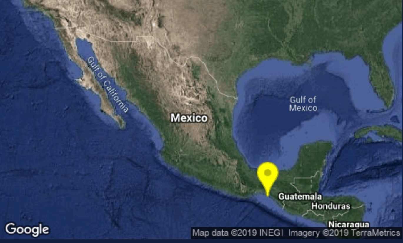 Se registra sismo en Chiapas.