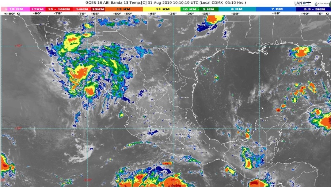 Foto: Imagen de fenómenos meteorológicos significativos de las 06:00 horas, 31 agosto 2019
