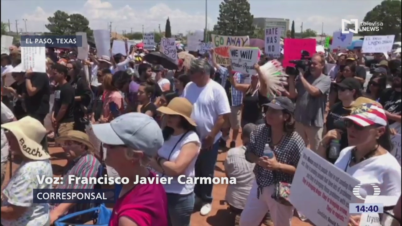 Foto: Miles protestan El Paso Texas por visita Trump