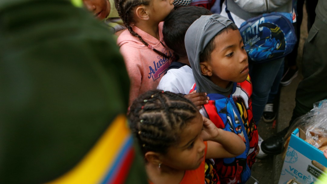 Foto: Niños venezolanos en Bogotá, 5 de septiembre de 2018, Colombia