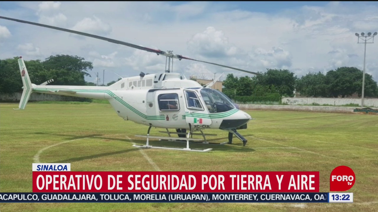 FOTO: Operativo de seguridad por tierra y aire en Sinaloa, 31 Agosto 2019