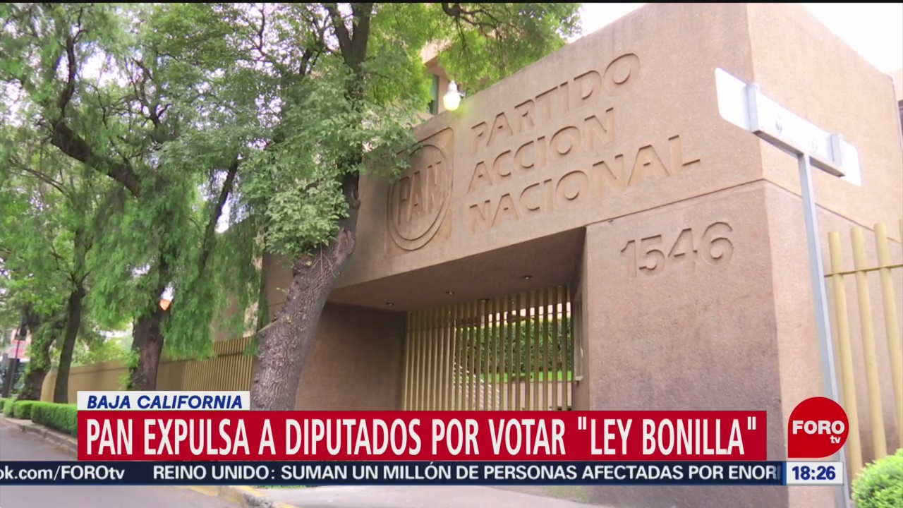 FOTO: PAN expulsa a diputados por votar "Ley Bonilla" en Baja California, 10 Agosto 2019