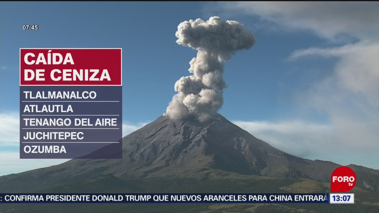 FOTO: Popocatépetl registra 135 exhalaciones en 24 horas, 31 Agosto 2019