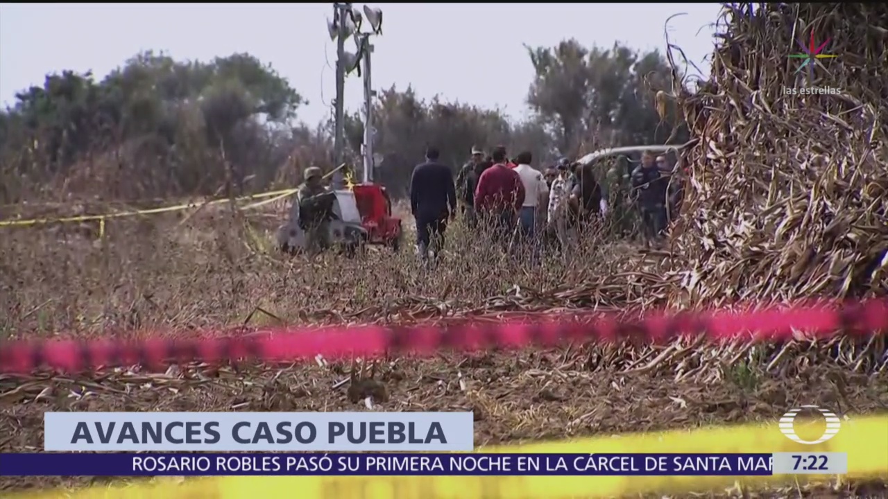 Presentan avances de investigación de desplome de helicóptero en Puebla