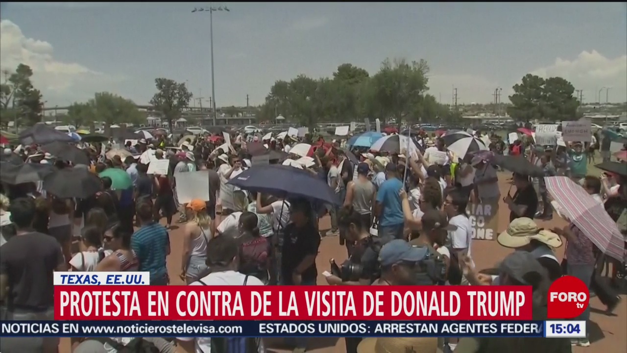 Foto: Protestas El Paso Texas Ante Visita Trump